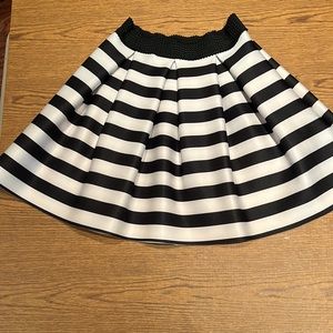Aqua A-line Striped Mini Skirt
